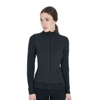 SWEAT-SHIRT FEMME EN TISSU TECHNIQUE MATELASSÉ