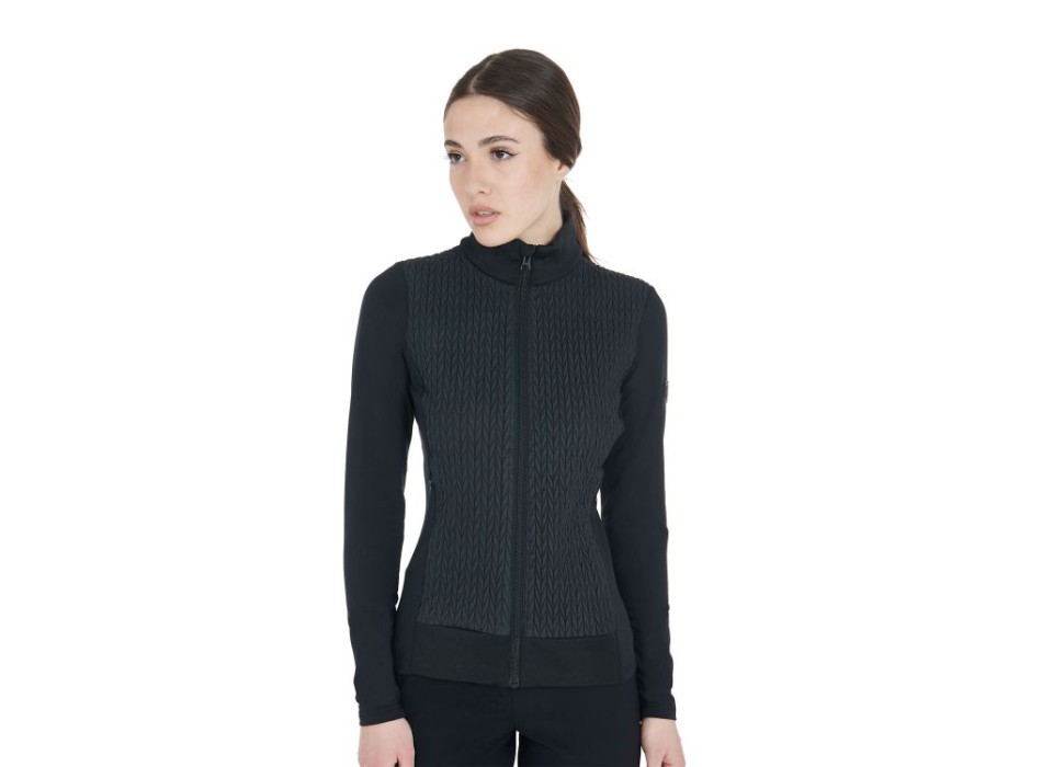 SWEAT-SHIRT FEMME EN TISSU TECHNIQUE MATELASSÉ