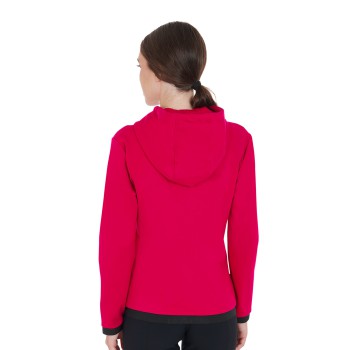 SWEAT-SHIRT FEMME AVEC ZIP SUR LE DEVANT EN TISSU TECHNIQUE INTERLOCK