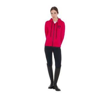 SWEAT-SHIRT FEMME AVEC ZIP SUR LE DEVANT EN TISSU TECHNIQUE INTERLOCK