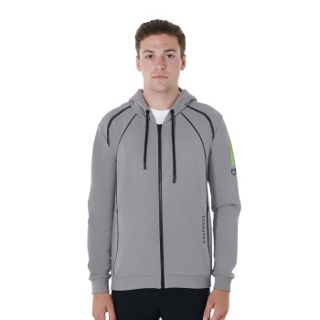 SWEAT-SHIRT HOMME AVEC ZIP SUR LE DEVANT ET CAPUCHE