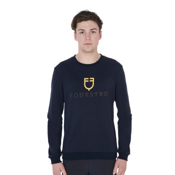 SWEAT-SHIRT À COL ROND POUR HOMMES EN COTON AVEC LOGO SUR LA POITRINE