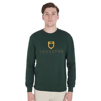 SWEAT-SHIRT À COL ROND POUR HOMMES EN COTON AVEC LOGO SUR LA POITRINE