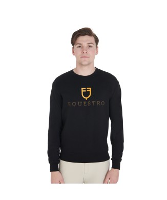 SWEAT-SHIRT À COL ROND POUR HOMMES EN COTON AVEC LOGO SUR LA POITRINE