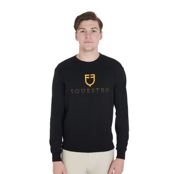 SWEAT-SHIRT À COL ROND POUR HOMMES EN COTON AVEC LOGO SUR LA POITRINE