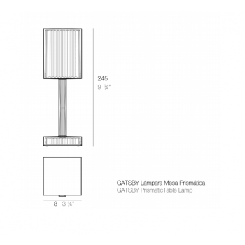 Lampe à poser prisme Gatsby 54252Y Vondom