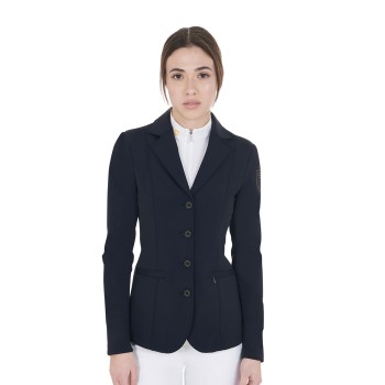 VESTE DE COMPÉTITION FEMME AVEC LOGO BRODÉ CONTRASTE