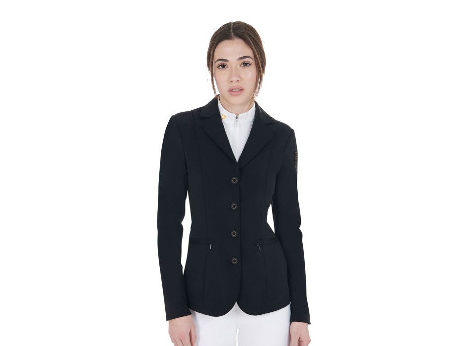 VESTE DE COMPÉTITION FEMME AVEC LOGO BRODÉ CONTRASTE