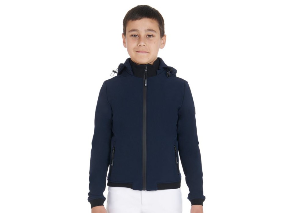 VESTE SOFTSHELL ENFANT TROIS COUCHES EN TISSU TECHNIQUE