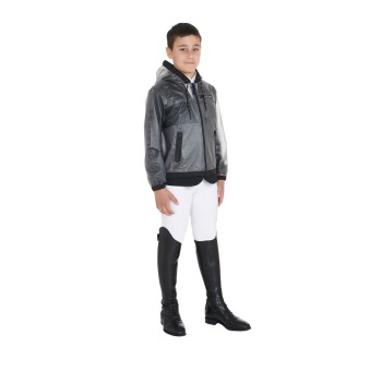 IMPERMÉABLE ENFANT AVEC CAPUCHE ET ZIP COUPE-VENT