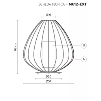 Lampe à poser d'extérieur Cell M612 Ø57 KARMAN