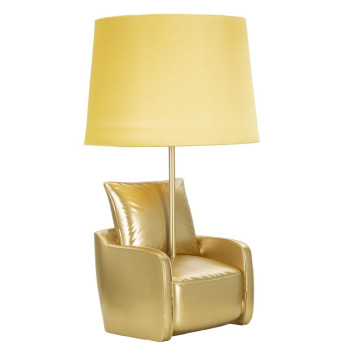 LAMPE DE CHEVET JAUNE MIDCENTURY