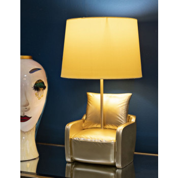 LAMPE DE CHEVET JAUNE MIDCENTURY