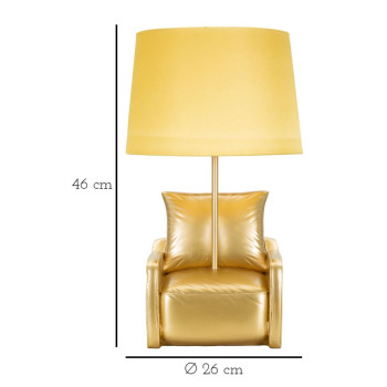 LAMPE DE CHEVET JAUNE MIDCENTURY