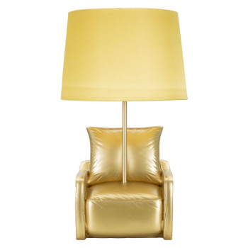 LAMPE DE CHEVET JAUNE MIDCENTURY