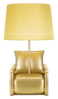 LAMPE DE CHEVET JAUNE MIDCENTURY