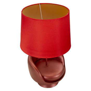 LAMPE DE CHEVET ROUGE MIDCENTURY