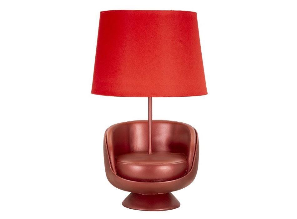 LAMPE DE CHEVET ROUGE MIDCENTURY