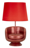 LAMPE DE CHEVET ROUGE MIDCENTURY