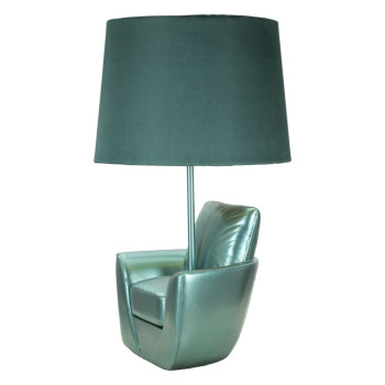 LAMPE DE CHEVET TURQUOISE DU MILIEU DU SIÈCLE