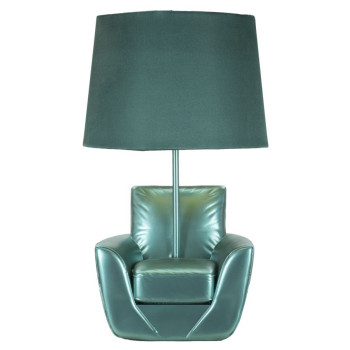 LAMPE DE CHEVET TURQUOISE DU MILIEU DU SIÈCLE