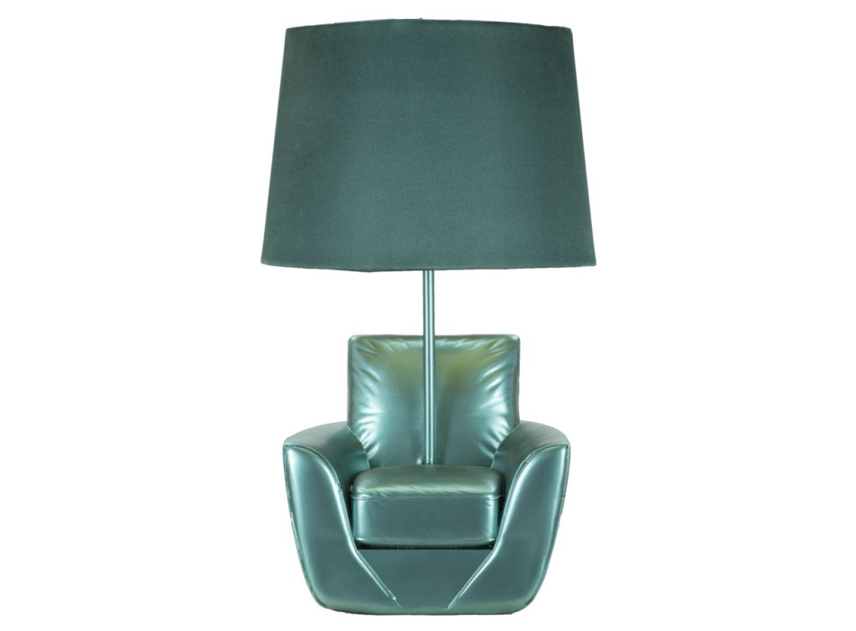 LAMPE DE CHEVET TURQUOISE DU MILIEU DU SIÈCLE