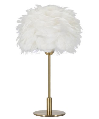 LAMPE DE TABLE PLUME BOULE