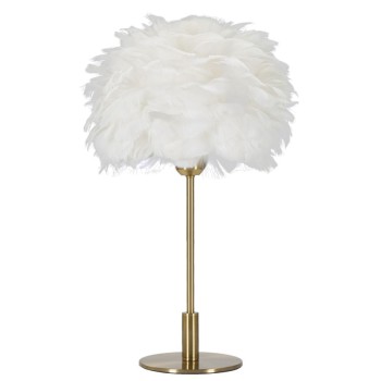 LAMPE DE TABLE PLUME BOULE