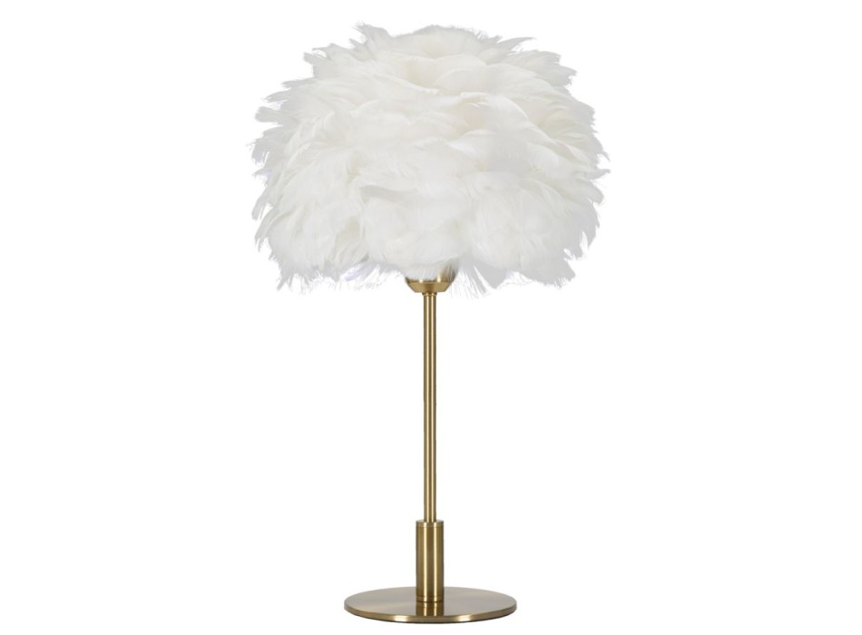 LAMPE DE TABLE PLUME BOULE