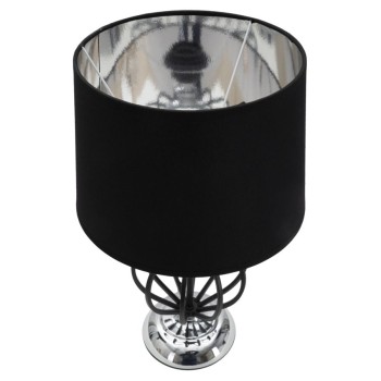 LAMPE DE TABLE ARGENT FONCÉ