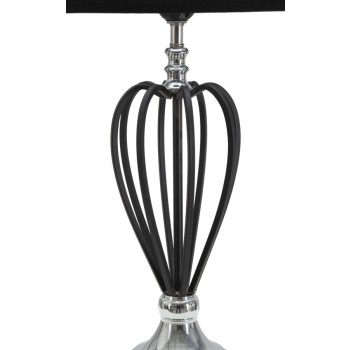 LAMPE DE TABLE ARGENT FONCÉ