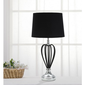 LAMPE DE TABLE ARGENT FONCÉ