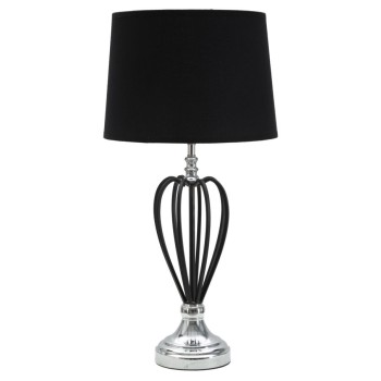 LAMPE DE TABLE ARGENT FONCÉ