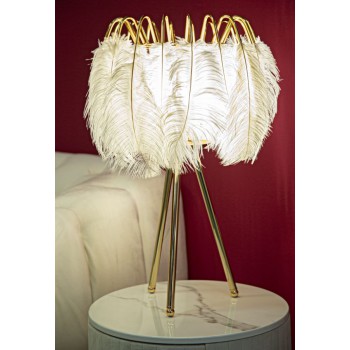 LAMPE DE TABLE SUR PIED PLUME