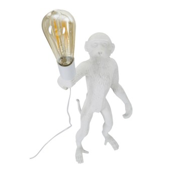 LAMPE DE TABLE SINGE BLANCHE