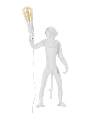 LAMPE DE TABLE SINGE BLANCHE