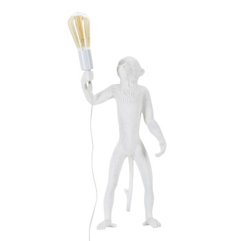 LAMPE DE TABLE SINGE BLANCHE