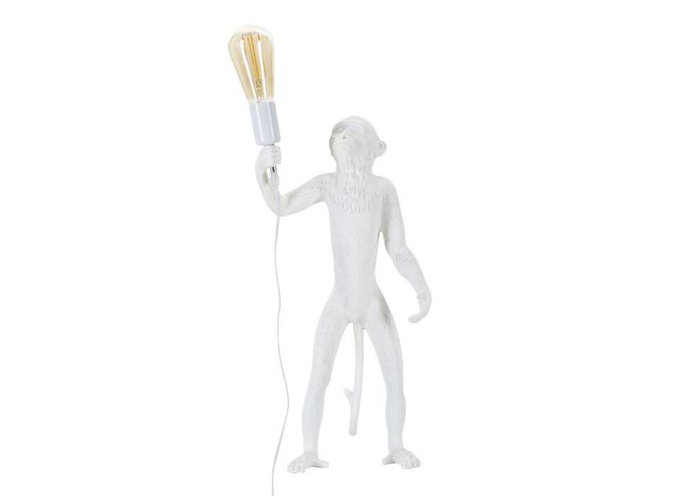 LAMPE DE TABLE SINGE BLANCHE