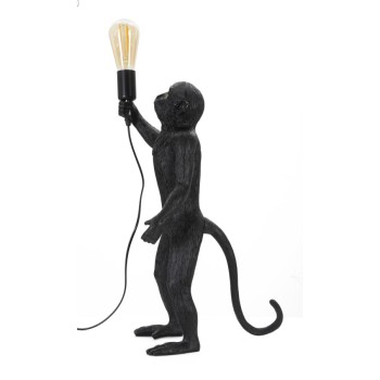 LAMPE DE TABLE SINGE NOIR