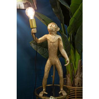 LAMPE DE TABLE SINGE OR