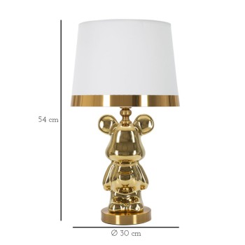 LAMPE DE TABLE OURS TEDDY OR