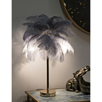 LAMPE DE TABLE PALM GRIS