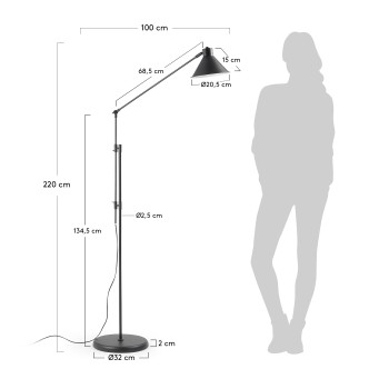 Lampada da terra Dione