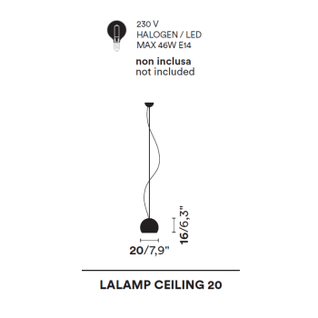 LAMPE À SUSPENSION LALAMPADA 20 OPINION CIATTI