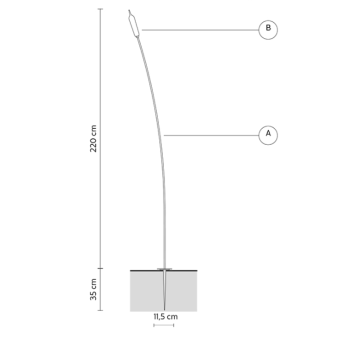 Lampadaire d'extérieur Karman Nilo