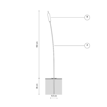 Lampadaire d'extérieur Karman Nilo