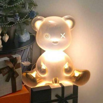 LAMPE TEDDY BOY FINITION MÉTAL AVEC CÂBLE 24002 QEEBOO