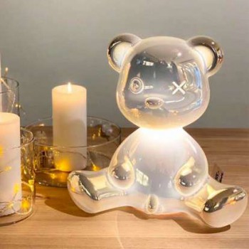 LAMPE TEDDY BOY FINITION MÉTAL AVEC CÂBLE 24002 QEEBOO