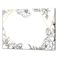 Tableau noir RAYURES ET FLEURS G6842 PINTDECOR