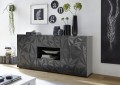 Buffet 2 portes 2 tiroirs PRISMA coloris noir